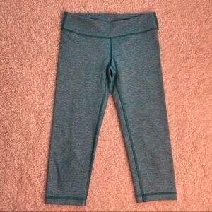 Ivivva Cropped Blue Green Leggings Size 8